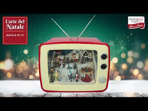 VESTIAMO CASA GRAN NATALE - Natale in TV con movimento e LED h23,2x38,3x31 cm